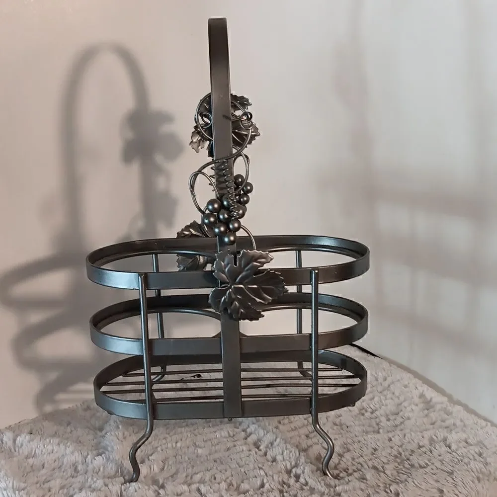 Metal Wine Bottle Caddy